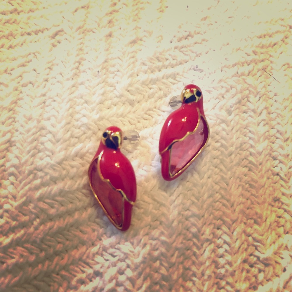 Kate Spade Parrot Pink studs